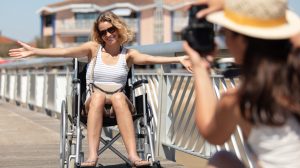 British WAV Supplier | Lewis Reed Group | Person in wheelchair at beach